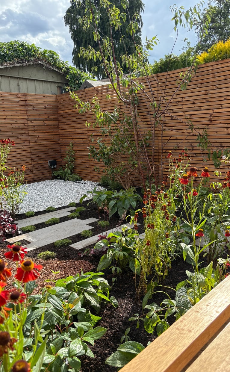 Urban family garden in South East London