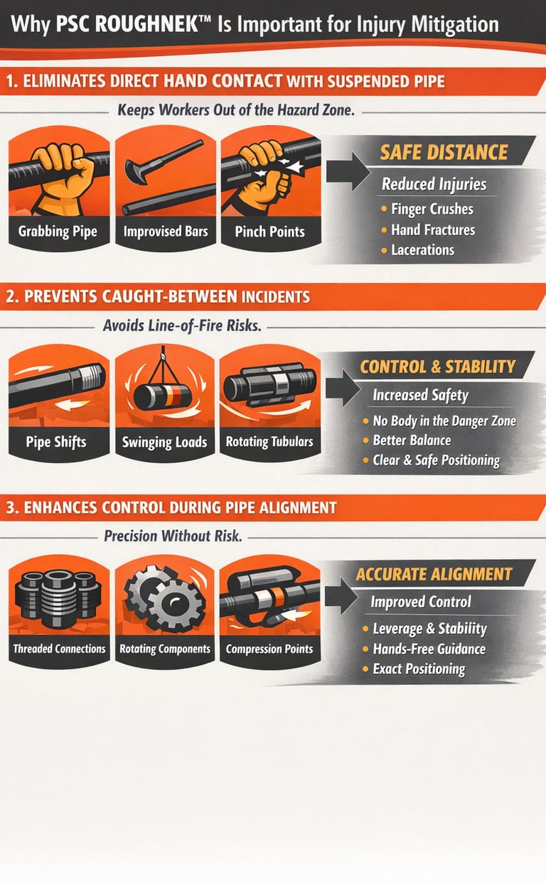 PSC ROUGHNEK Push-Pull Pole™ | Oilfield Push Pull Tool for Rig Floor Pipe Handling