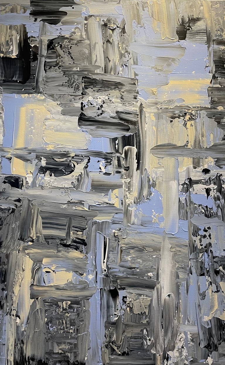 Labyrinthe - Tableau art abstrait - art contemporain - acrylique sur toile