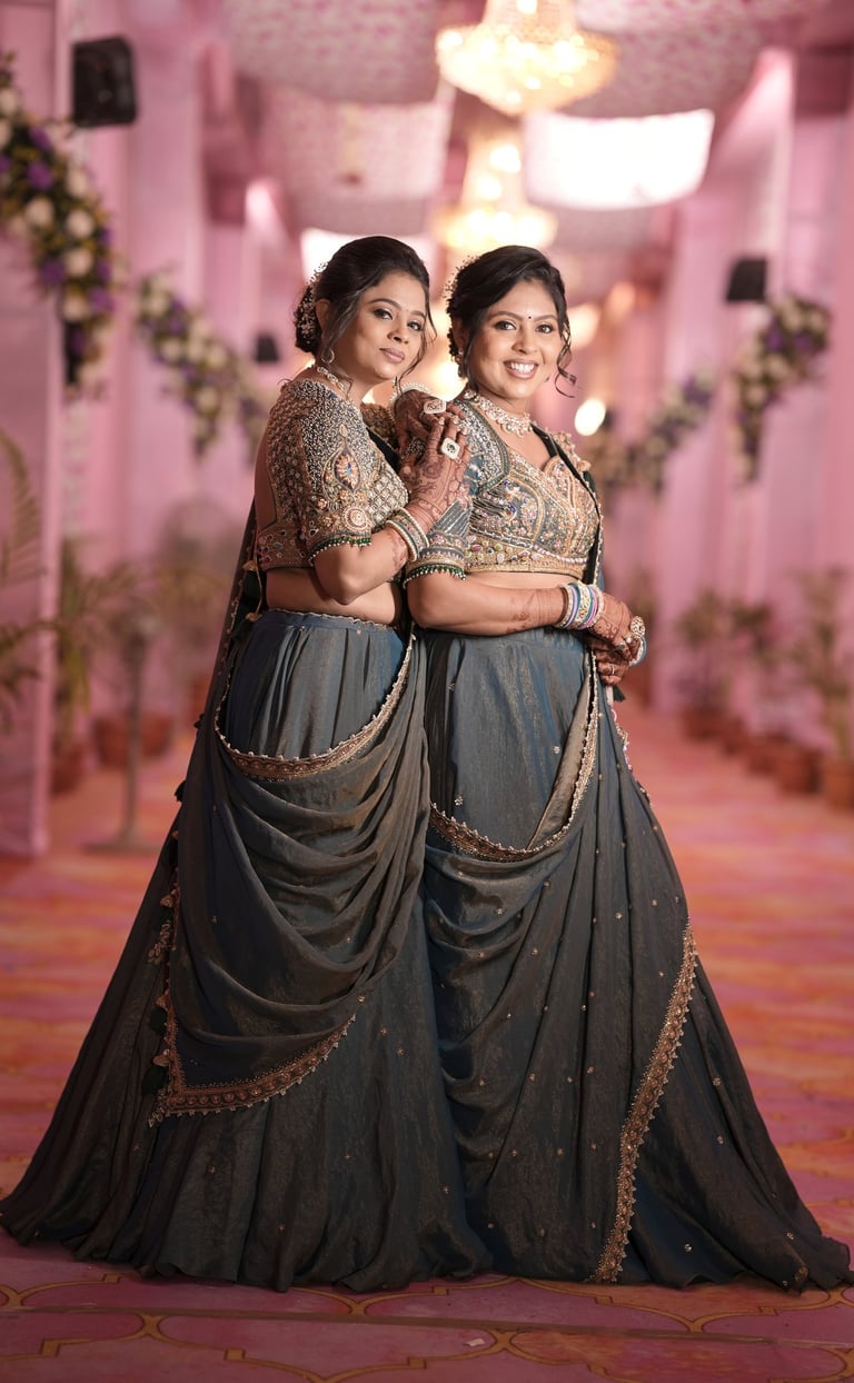 best derani jethani makeup and hair styles photography in r&d bridal makeup vadodara