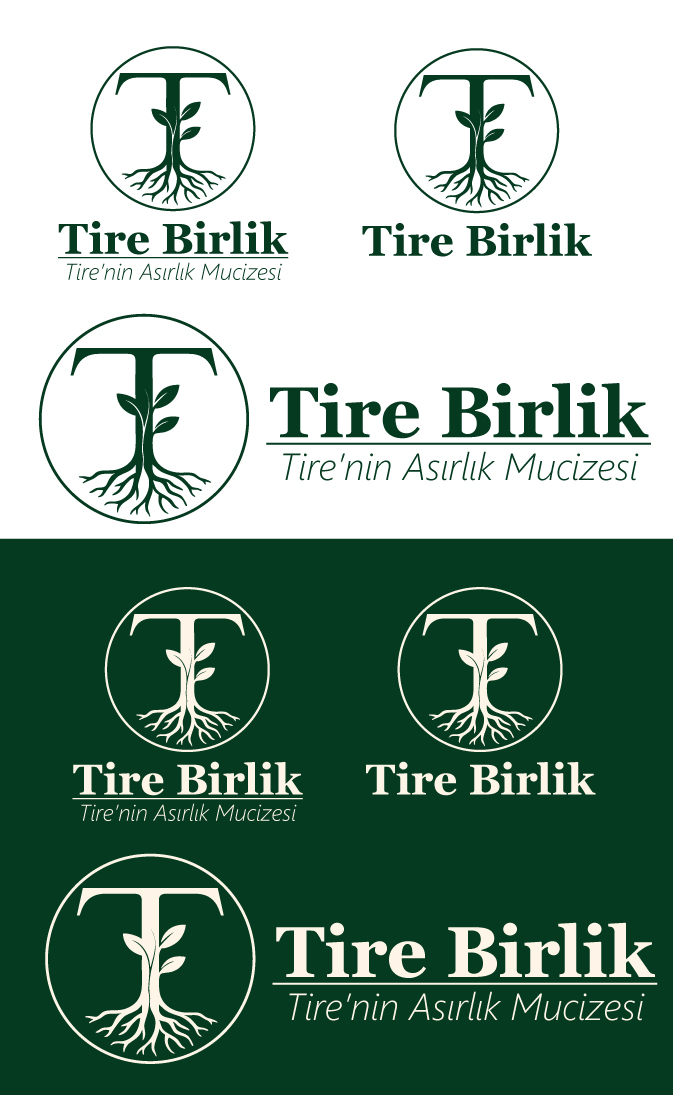 Tire Birlik logolarının koyu ve açık zeminde kullanımı.