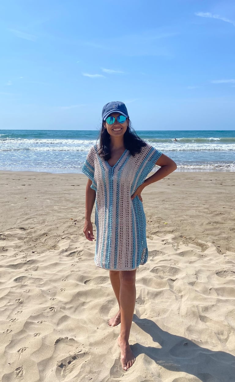 tutorial tejer crochet vestido playero