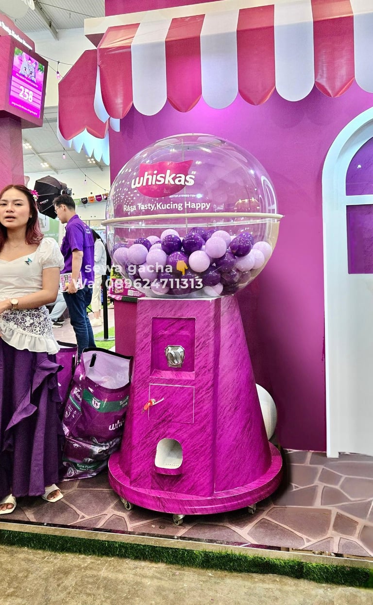 sewa mesin gacha jumbo ungu jabodetabek