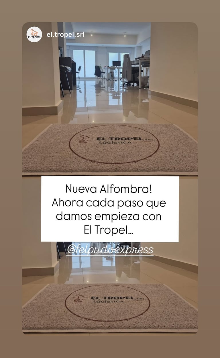 Felpudo personalizado con logo felpudo express 13