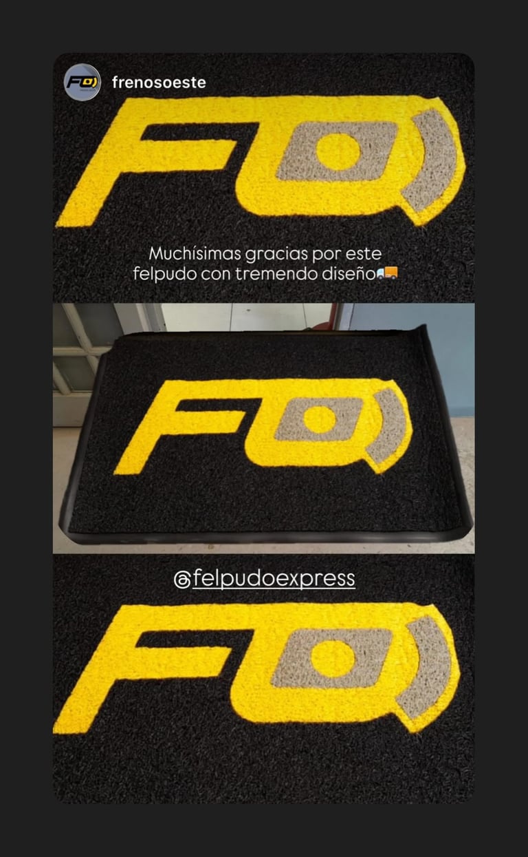 Felpudo personalizado con logo felpudo express 4