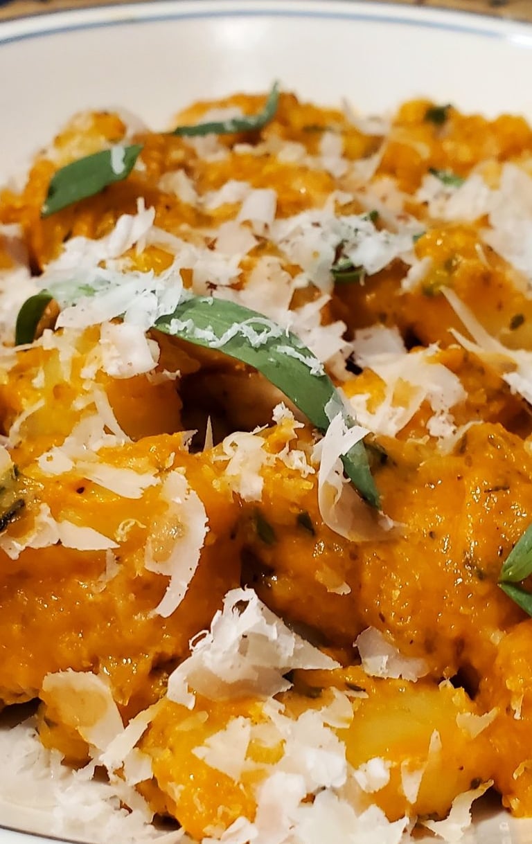 Pumpkin tarragon gnocchi
