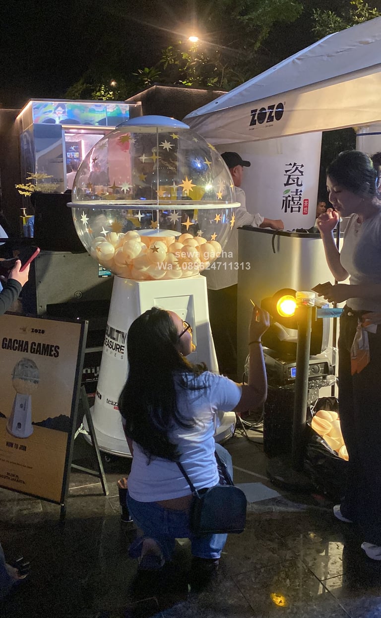 sewa mesin gacha gachapon jumbo kustomisasi