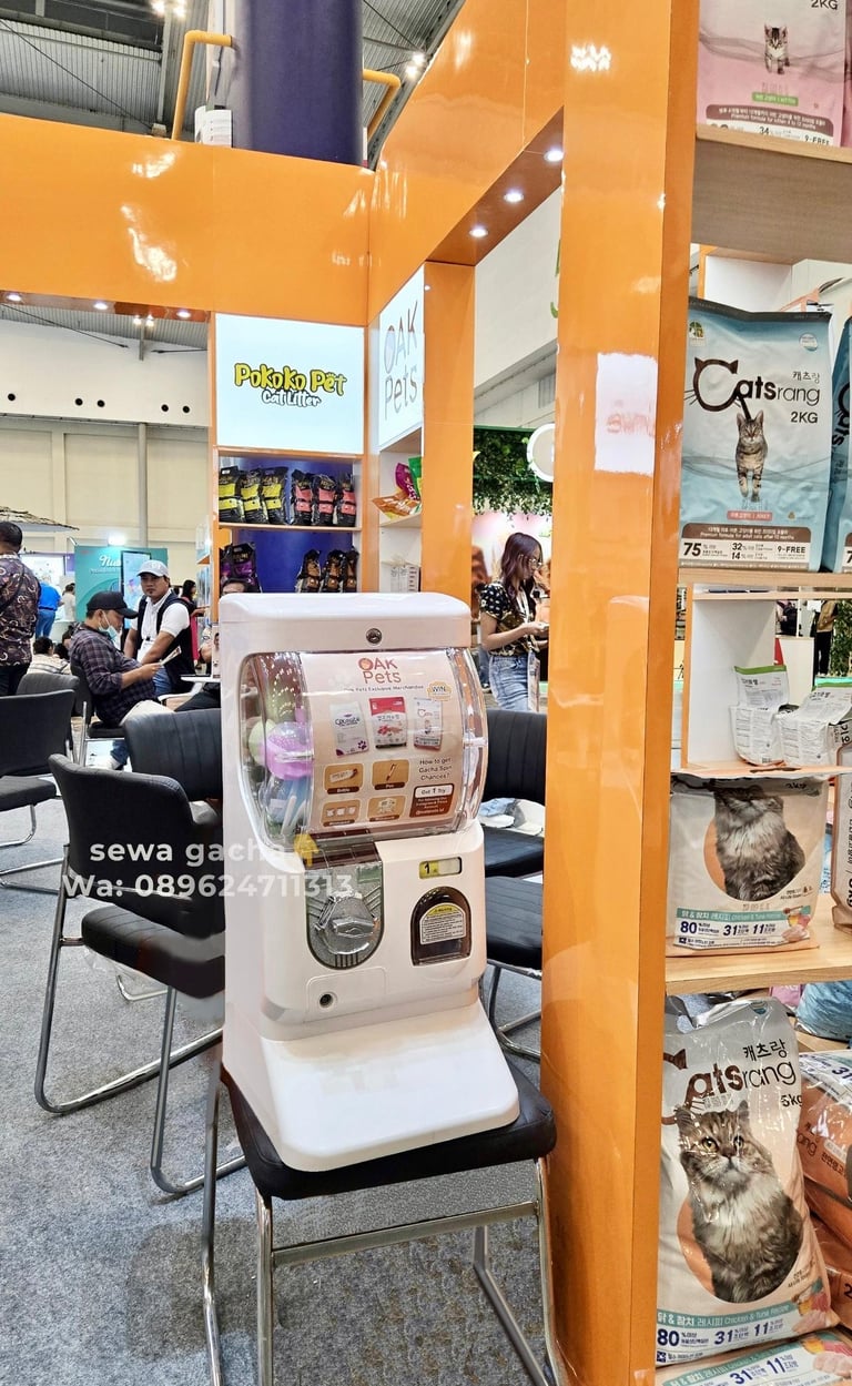 sewa mesin gacha putih mini 