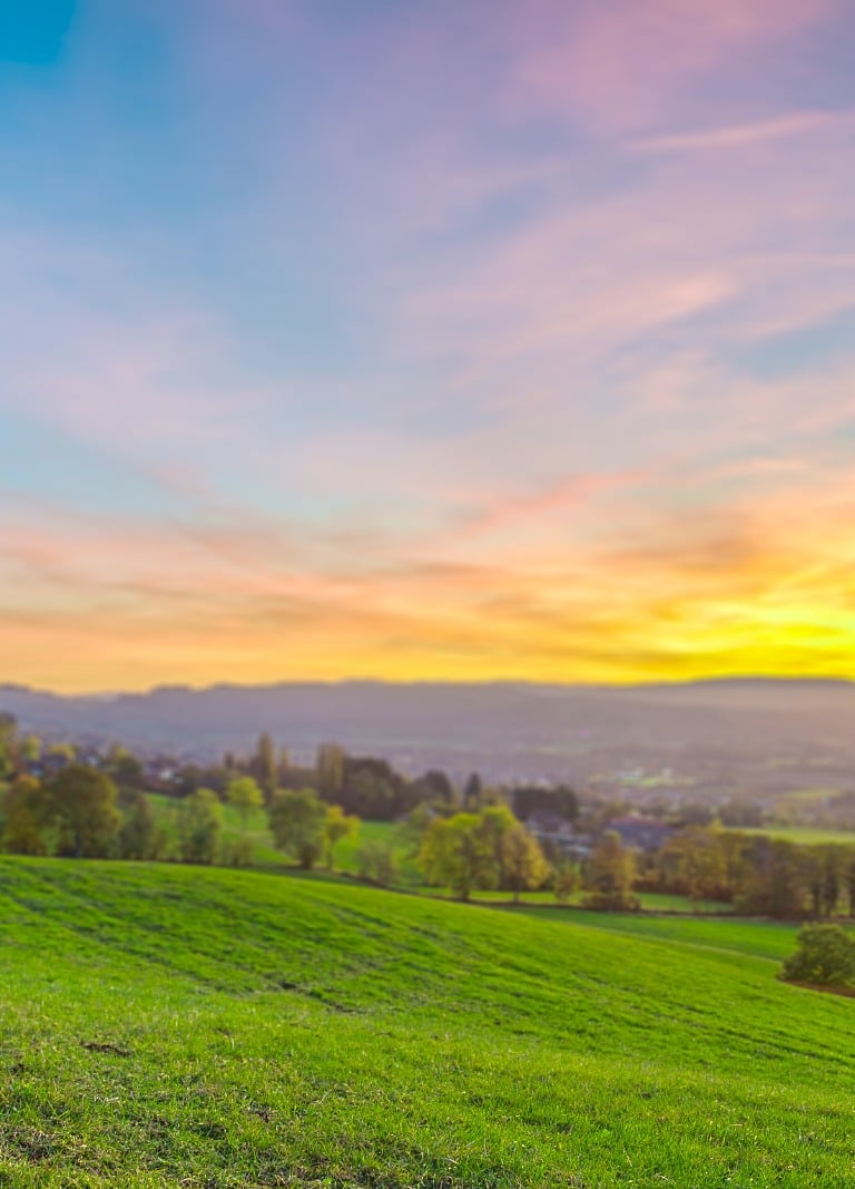 Coucher de soleil sur la commune de Beaumont