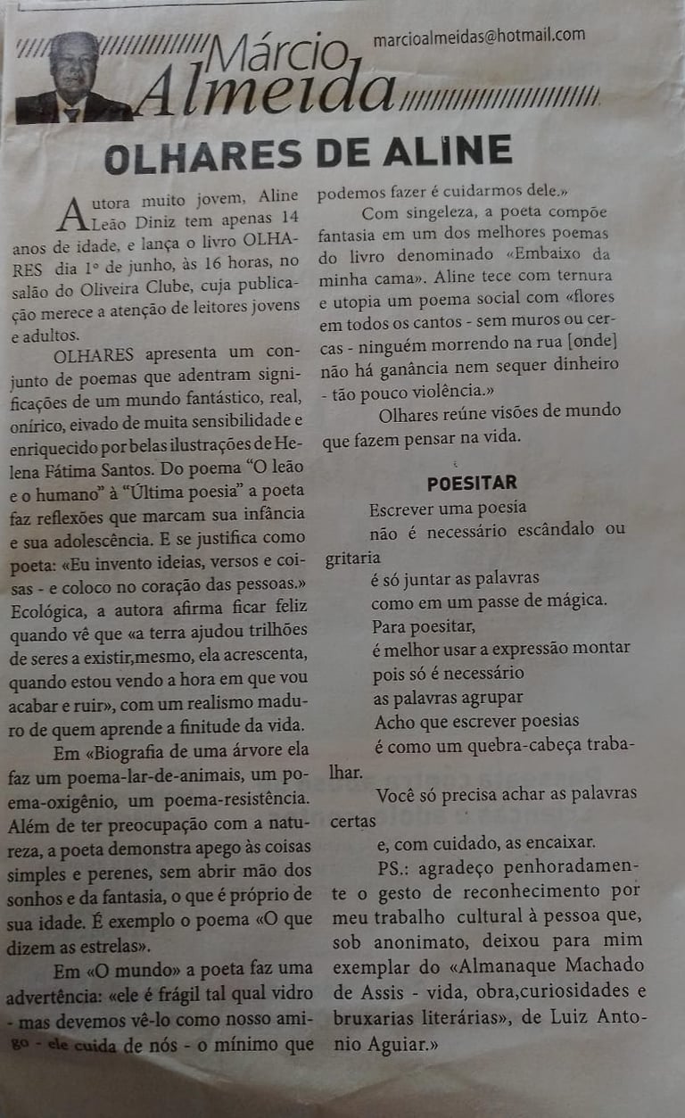 Coluna Márcio Almeida jornal Gazeta de Minas