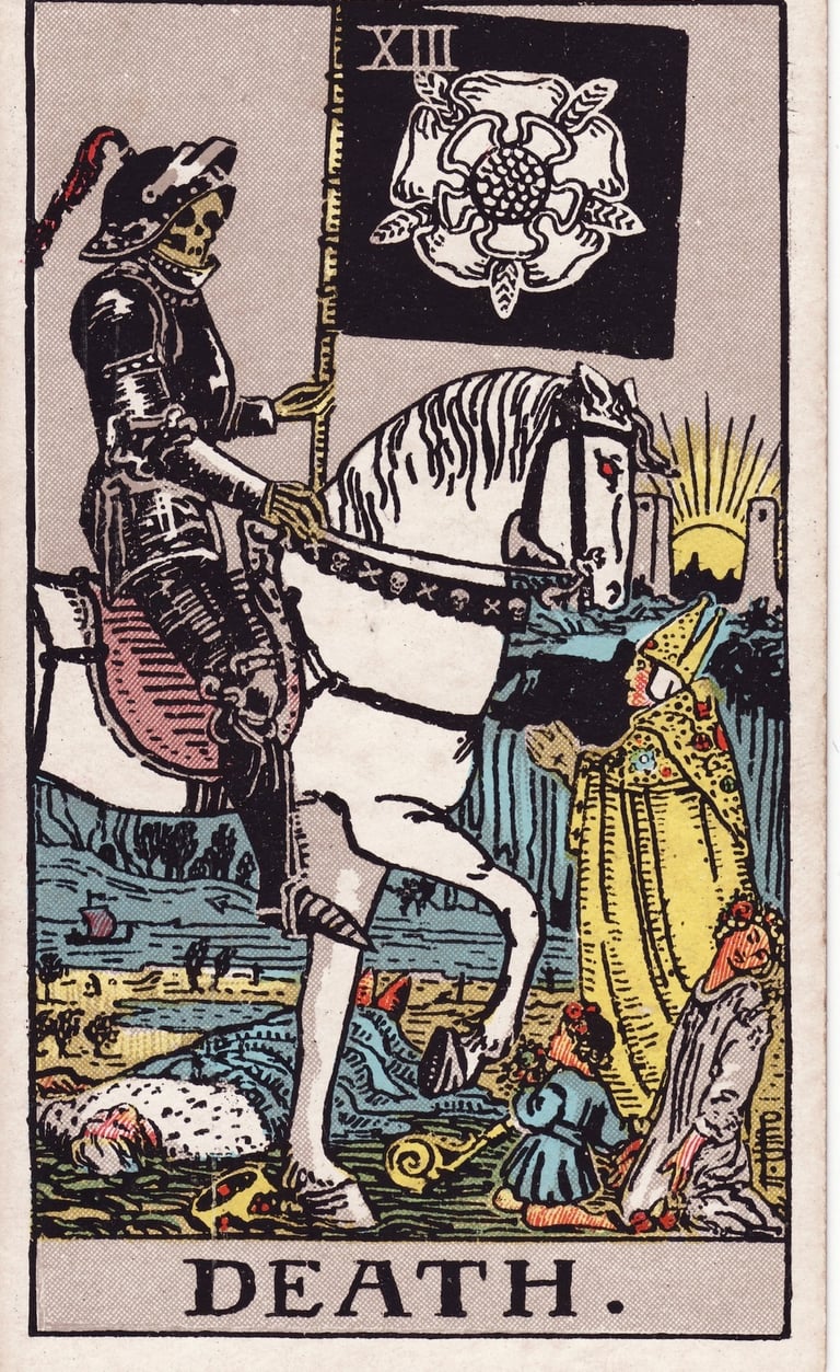 The Death Tarot Card Meaning Reading Description