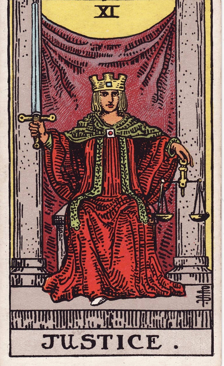 The Justice Tarot Card Meaning Reading Description How To Read