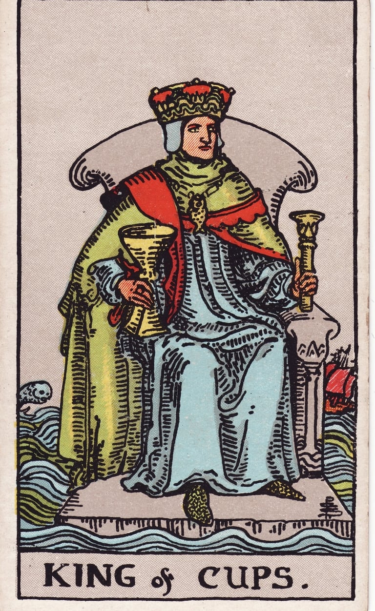 King of Cups Tarot Card Meaning Reading Description – Explore the meaning of the King of Cups tarot 