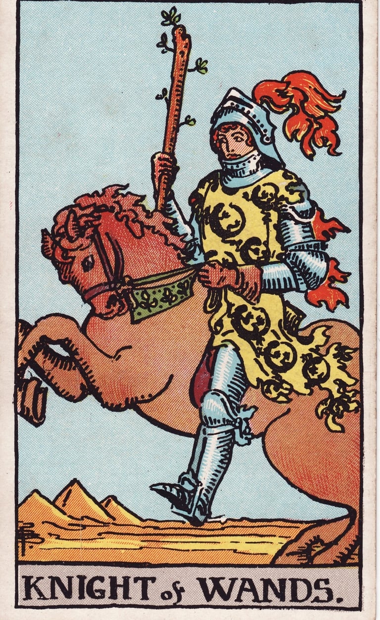 Knight of Wands Tarot Card Meaning Reading Description – Explore the meaning of the Knight of Wands 
