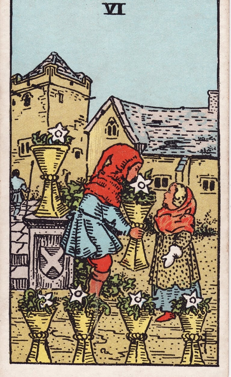 Six of Cups Tarot Card Meaning Reading Description – Discover the meaning of the Six of Cups tarot 