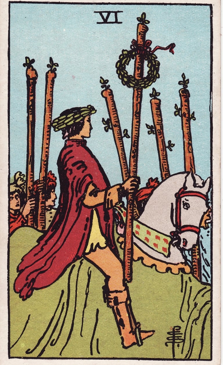 Six of Wands Tarot Card Meaning Reading Description – Learn the meaning of the Six of Wands tarot 