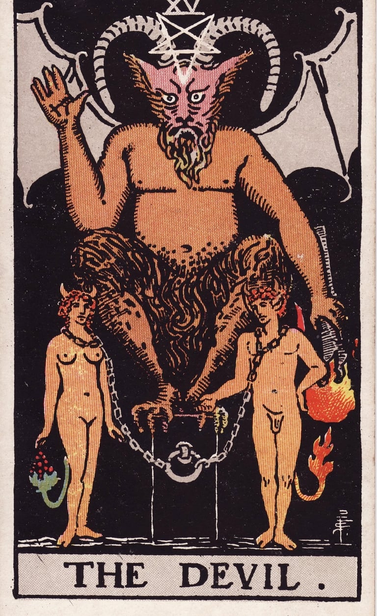 The Devil Tarot Card Meaning Reading Description 