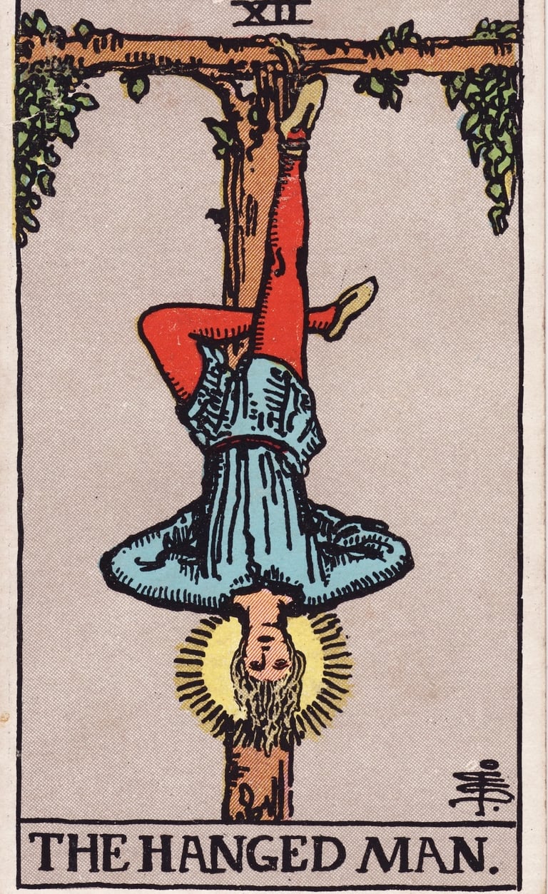 The Hanged Man Tarot Card Meaning Reading Description