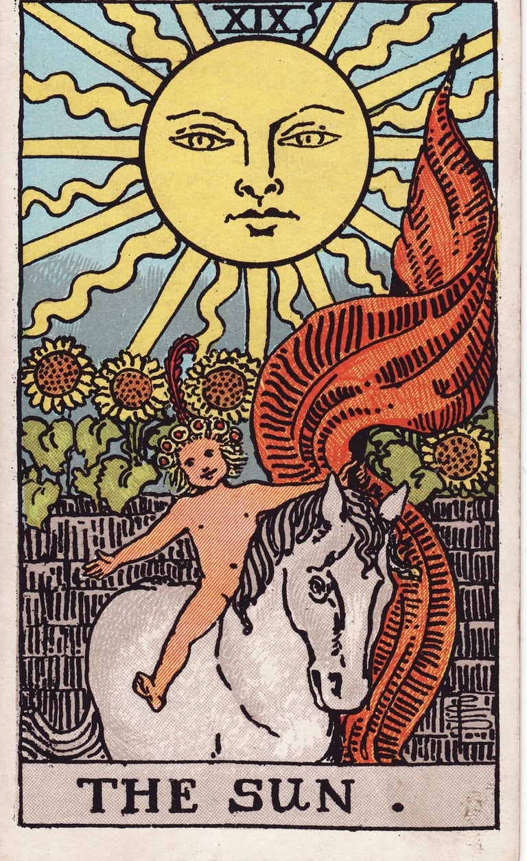 The Sun Tarot Card Meaning Reading Description 