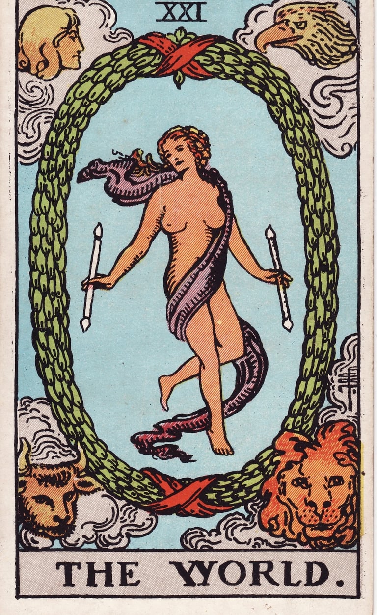 The World Tarot Card Meaning Reading Description