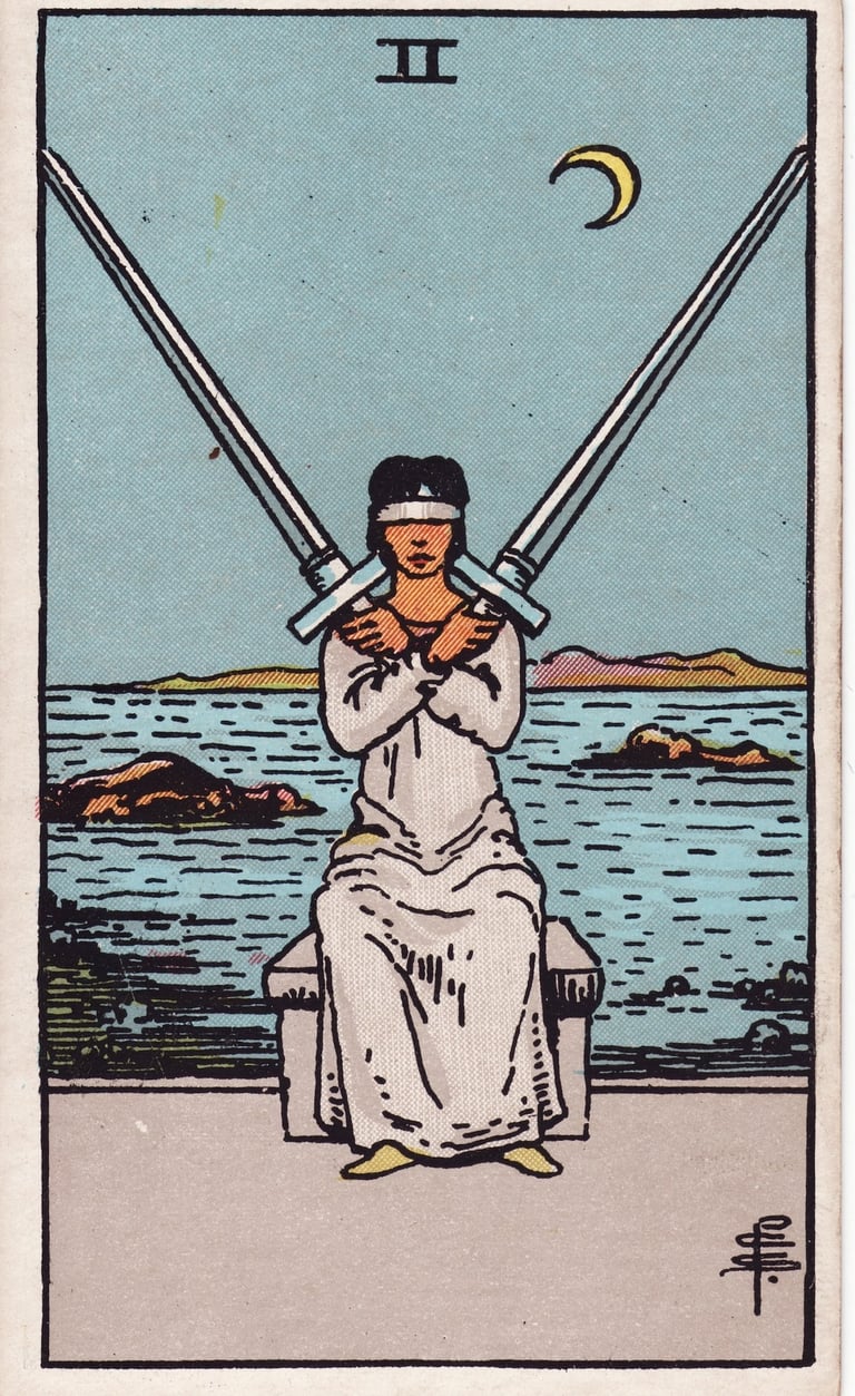 wo of Swords Tarot Card Meaning Reading Description – Explore the meaning of the Two of Swords tarot