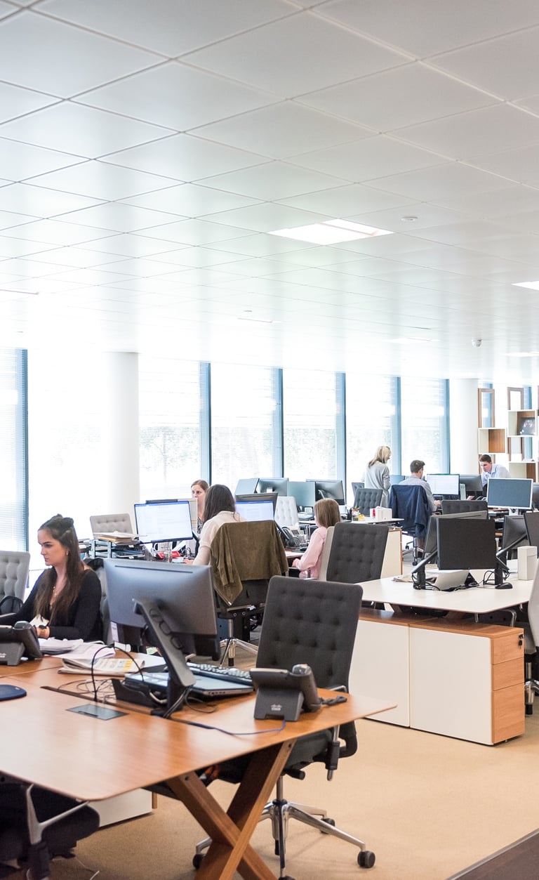 this is a snapshot of people working in the office