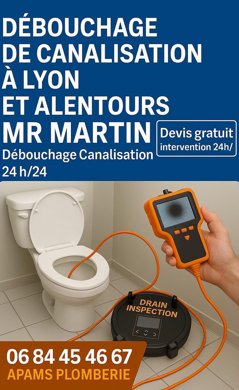 Expert specialiste deboucge wc toilette douche baignoire appartement maison Lyon 