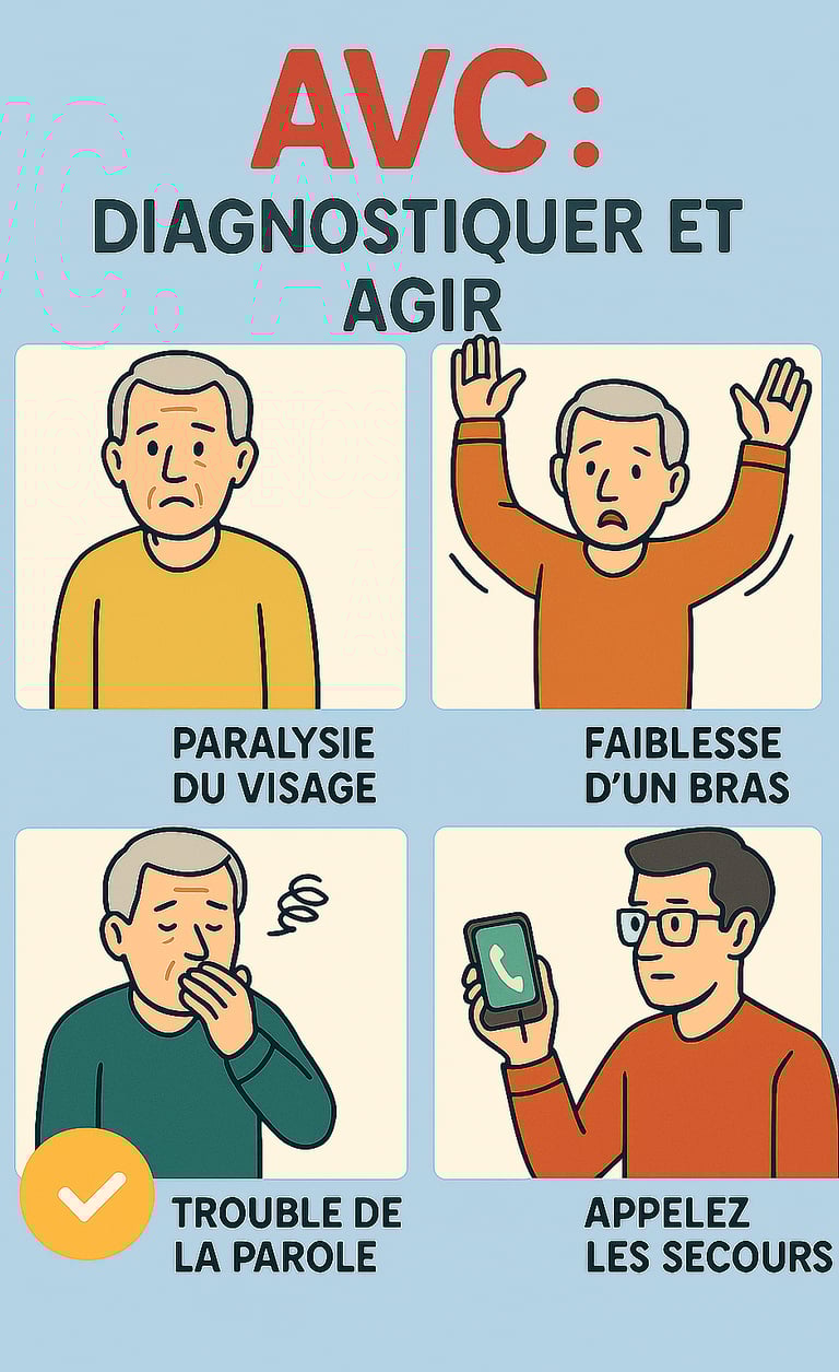 Illustration "Agir en cas d'AVC" - Journée mondiale des AVC