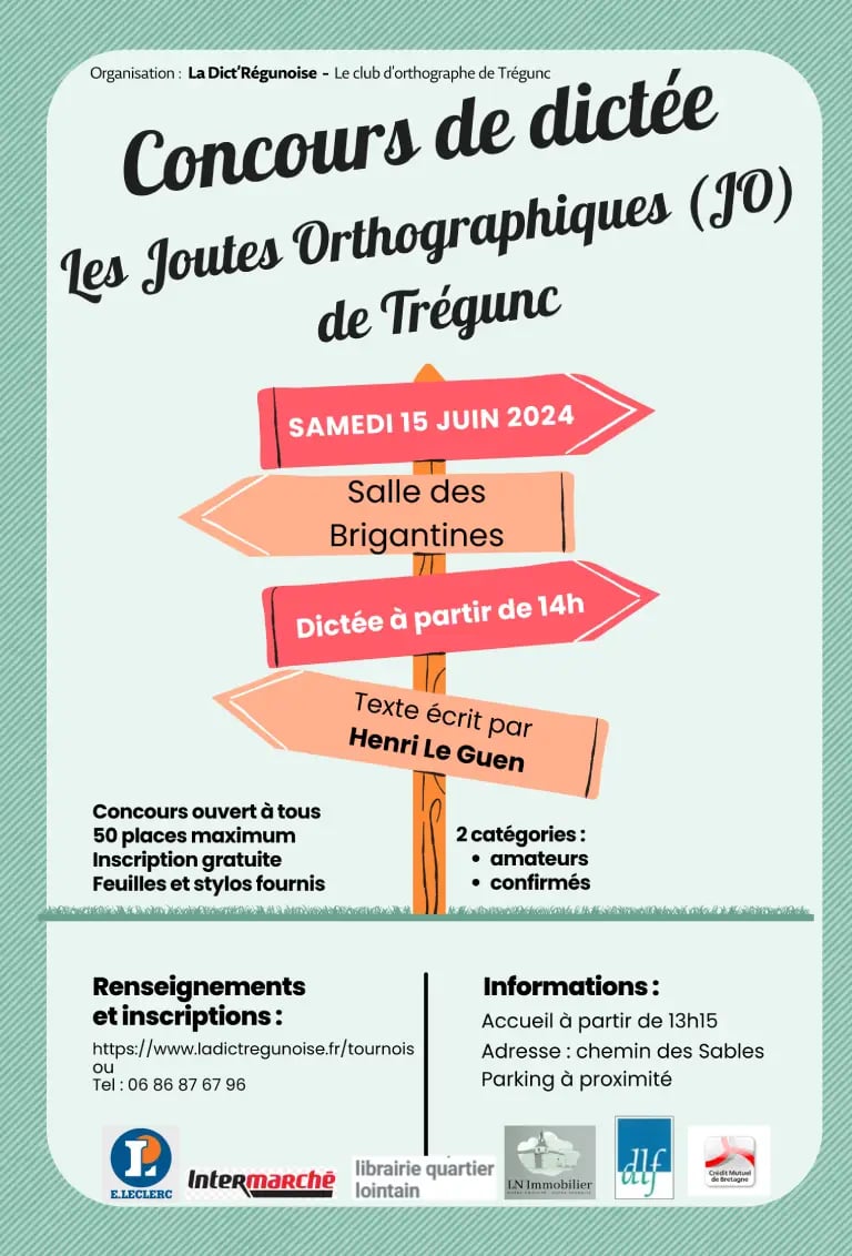 affiche concours d'orthographe