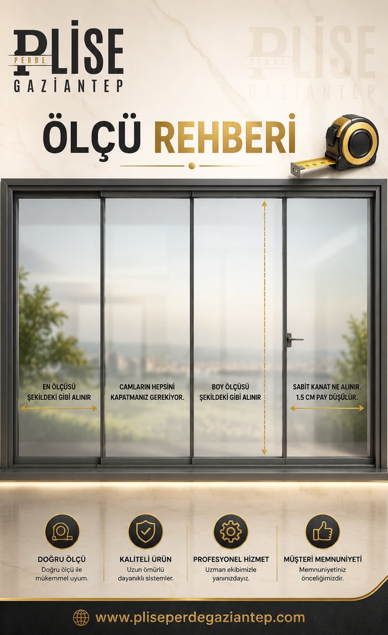 PLİSE PERDE ÖLÇÜSÜ NASIL ALINIR ?