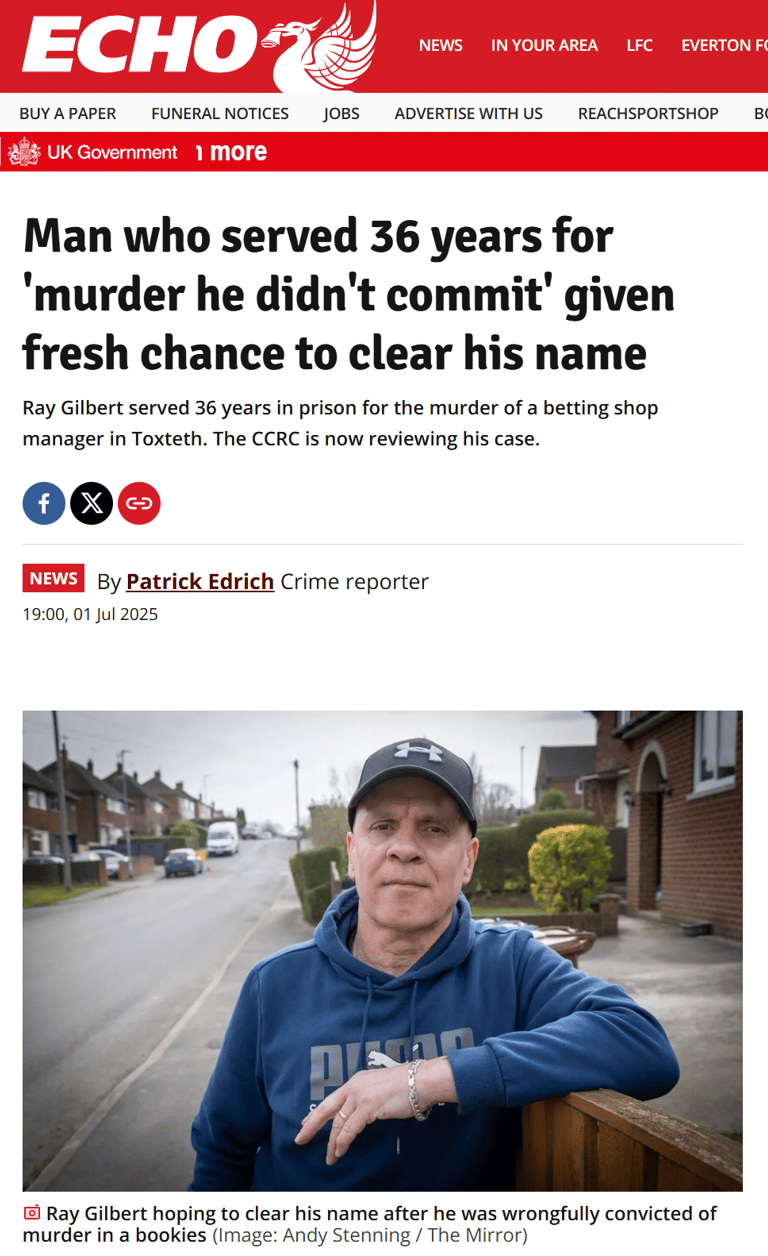 Ray Gilbert Liverpool Echo Article