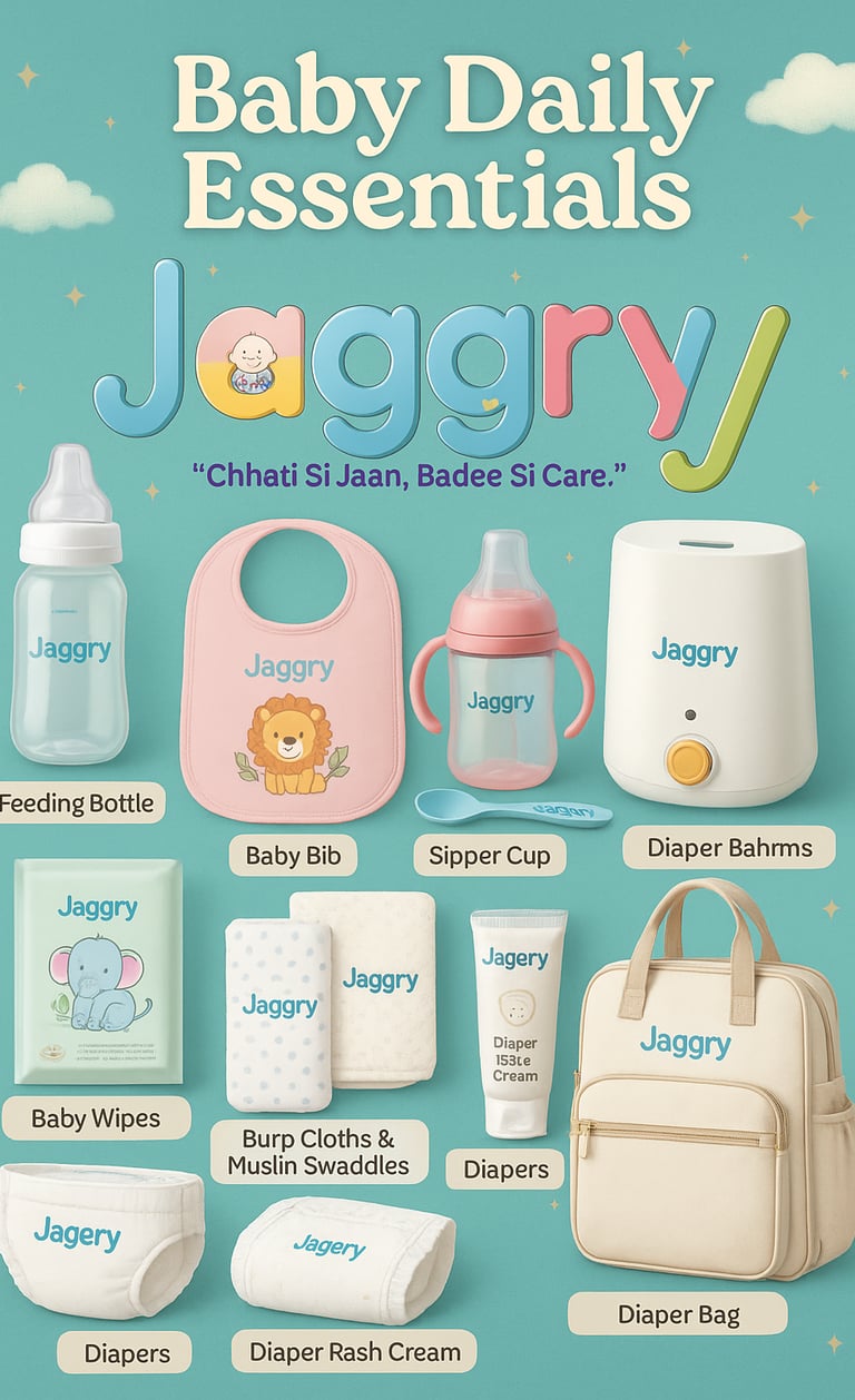 Premium Baby Daily Essential Products – Safe, Organic, and Trusted Baby Care Items from Jaggry 