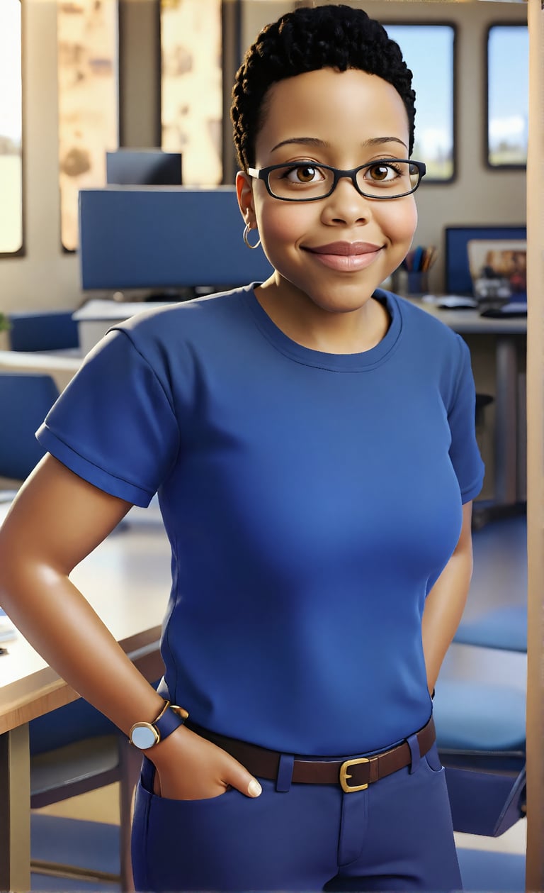 Illustration of the founder of Prosperous Marketing, in the office