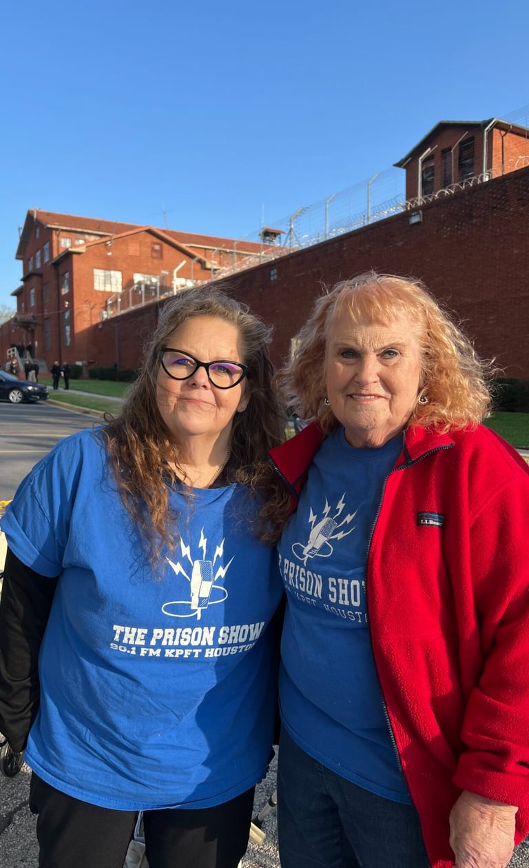 Dani and Linda, outside "The Walls", protesting the execution of Richard Tabler, February 13, 2025.