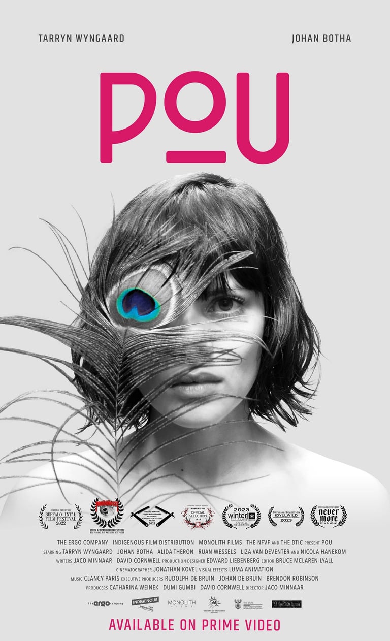 Pou film poster with film festival laurels
