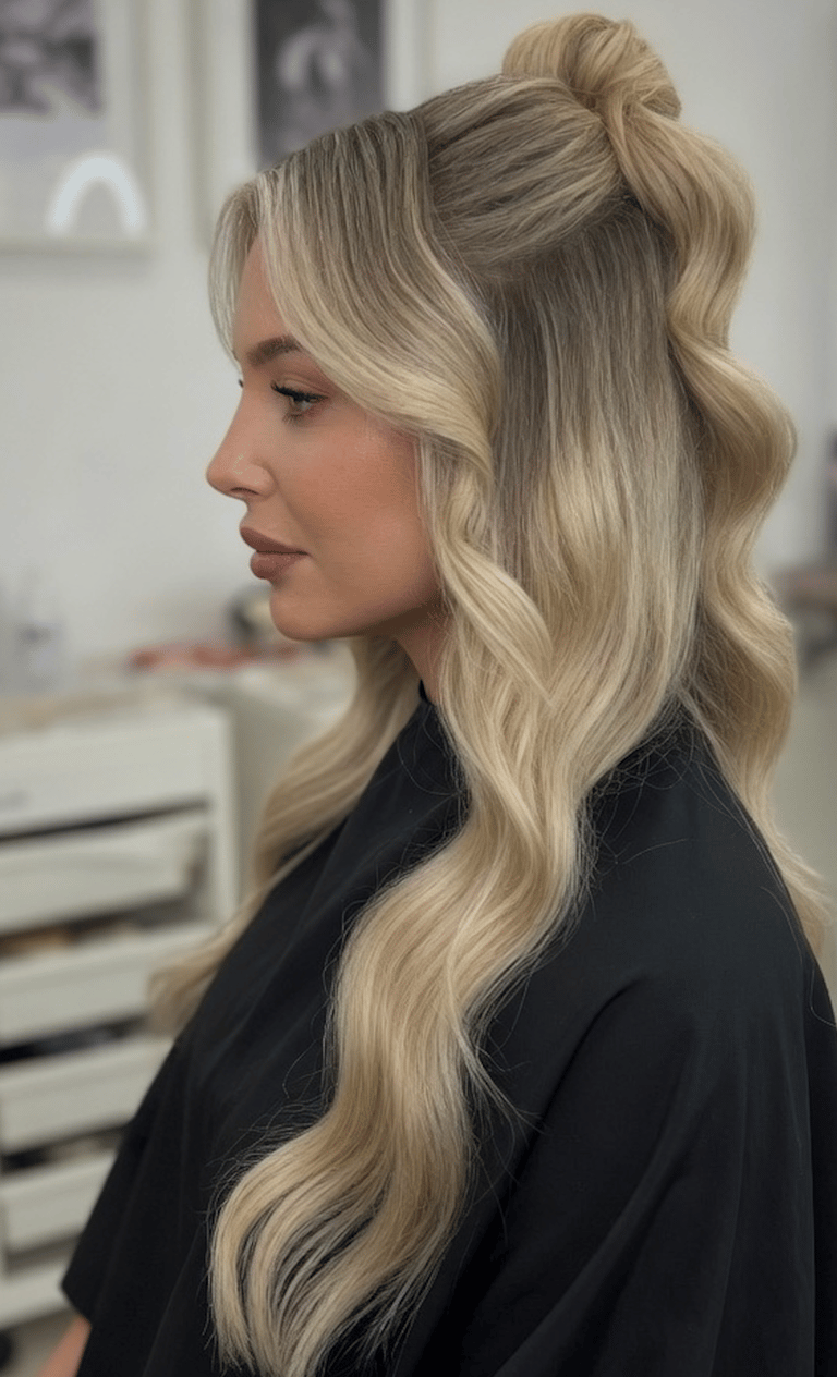 blonde highlights, hair and makeup, editorial, fashion, catwalk, lookbooks