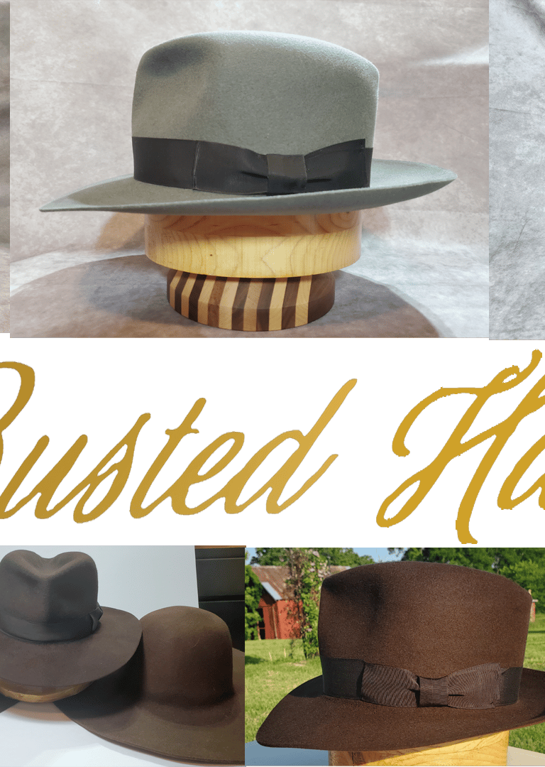 Busted Hats Handmade pure beaver or rabbit fur felt fedora hats raiders hat style hats made to order @bustedhats
