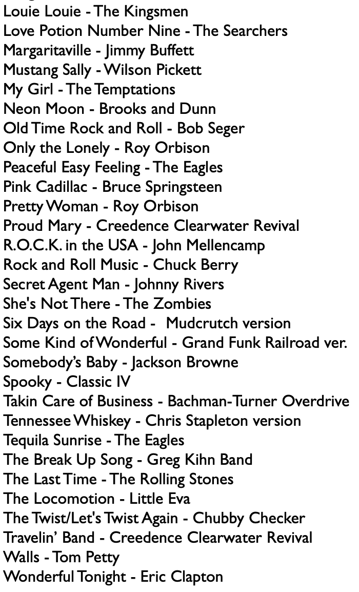 Song List 2