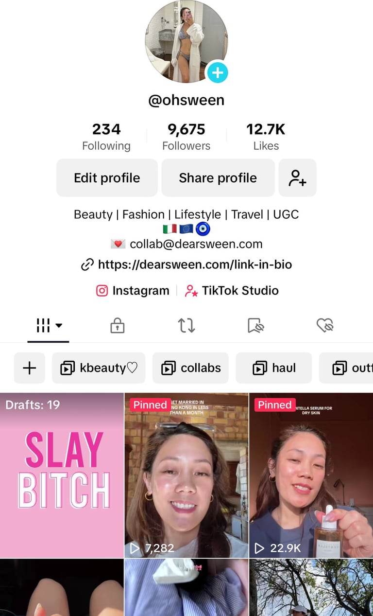 tiktok influencer korean skincare makeup kbeauty yesstyle influencer dearsween