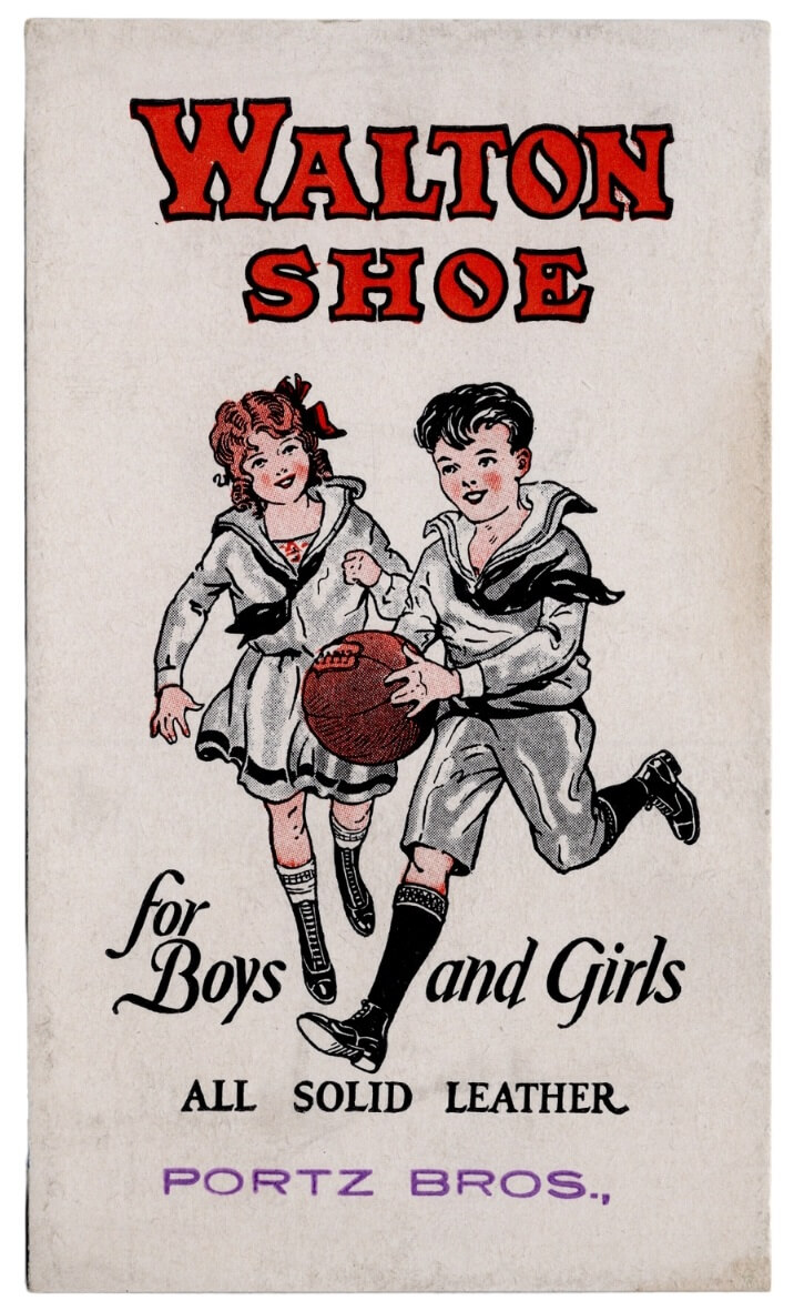 Really old basketball ink blotter rare Walton Shoe for Boys and Girls