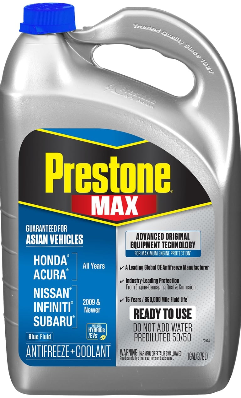 Prestone® MAX Asian Vehicles (Blue) Antifreeze+Coolant