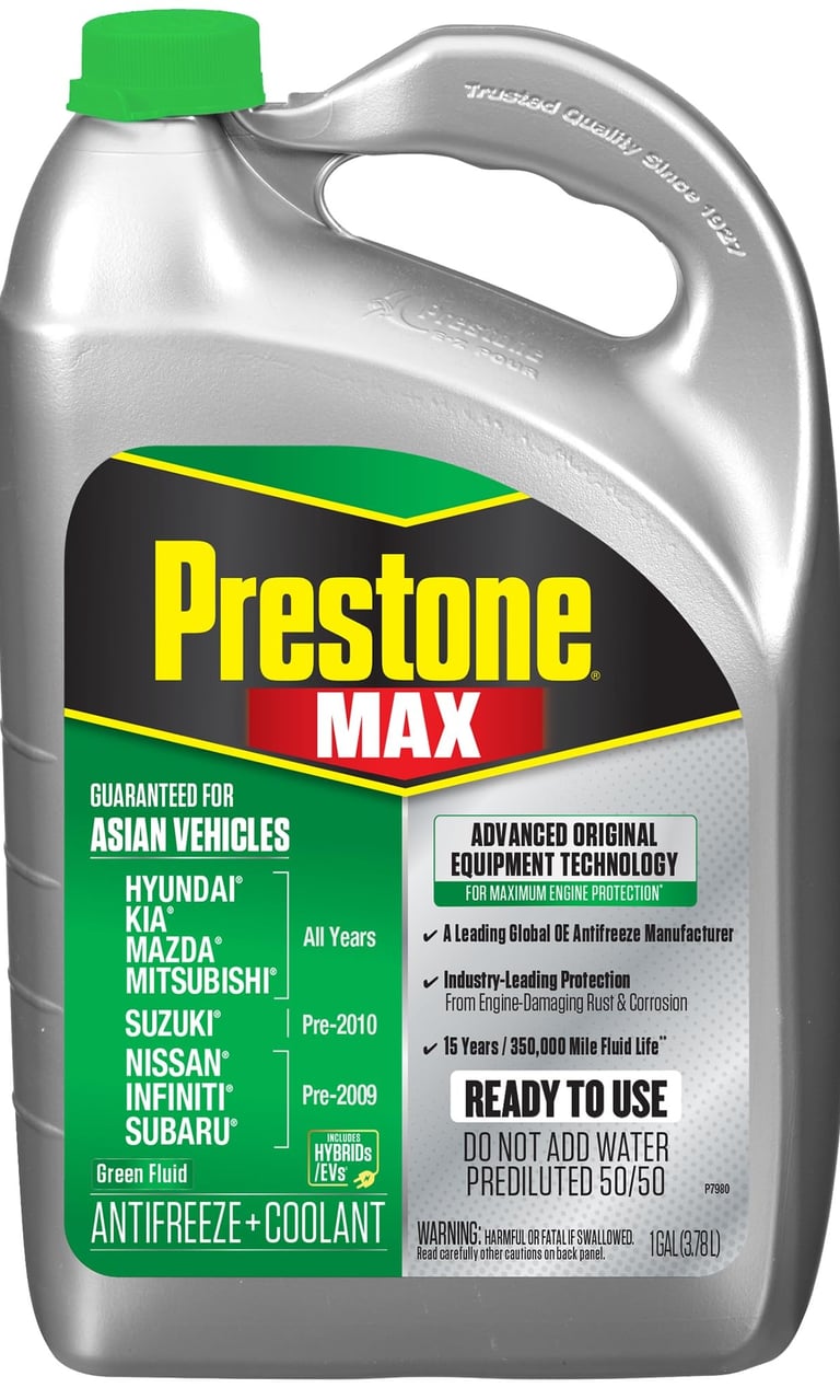 Prestone® MAX Asian Vehicles (Green) Antifreeze+Coolant