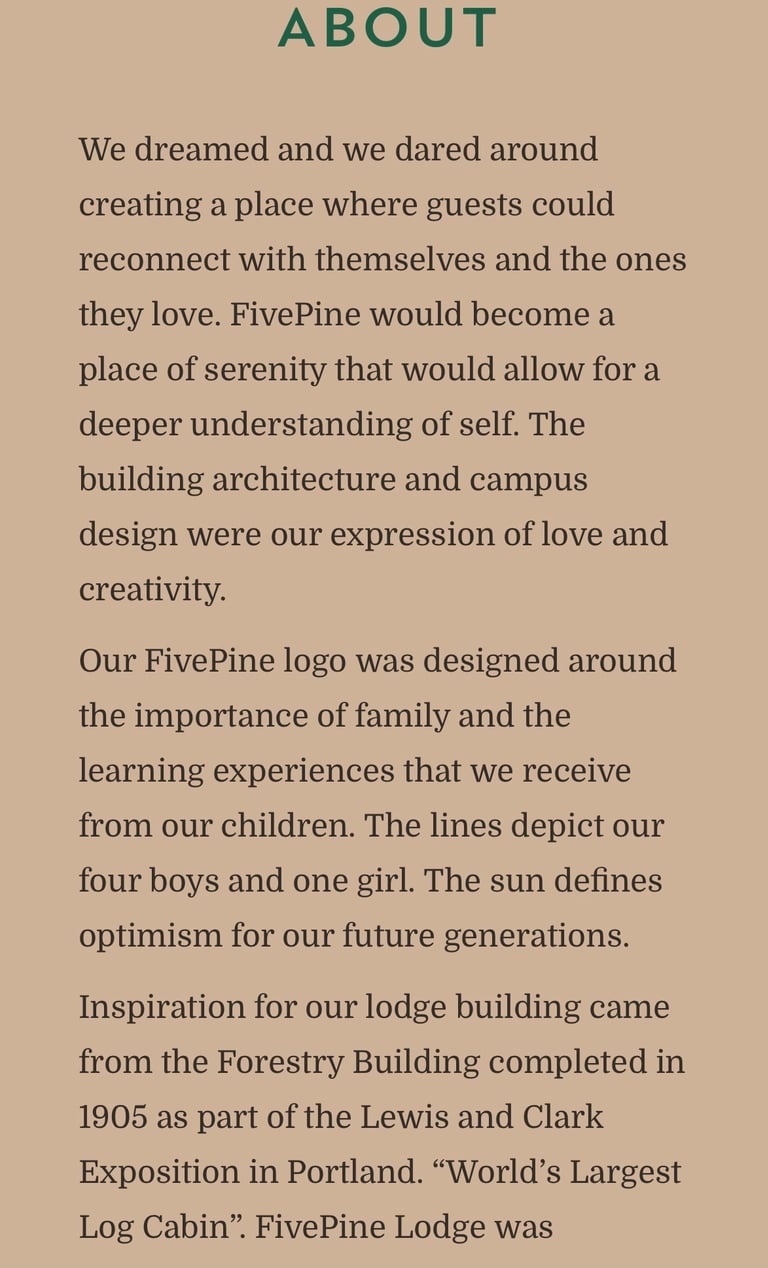 The Five Pine "Story"