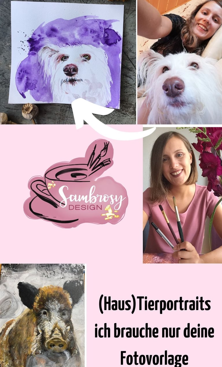 Collage mit Tierportraits