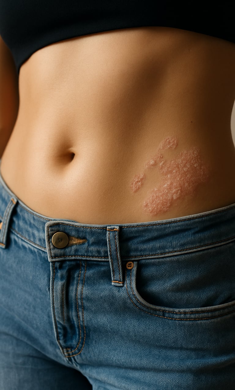 Photo Psoriasis ventre - Journée mondiale du psoriasis