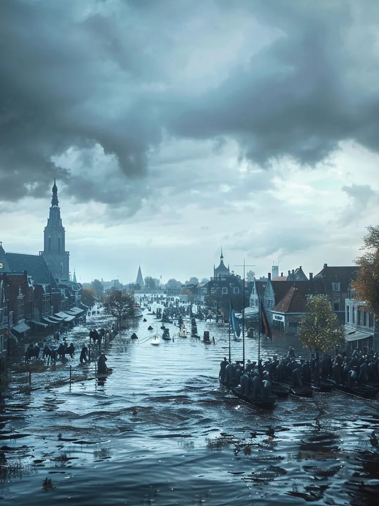 eiden's citizens rejoicing as the Watergeuzen arrive with supplies