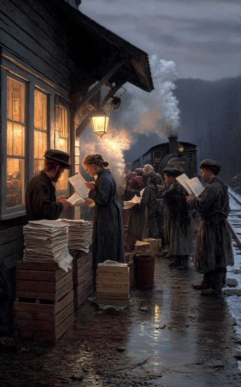 Northbound Rail Siding, 1859: Printed Words Carry On