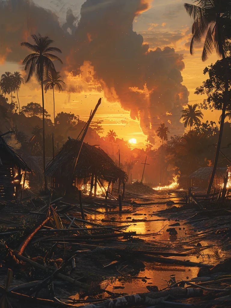 Aftermath of the Attack, Suriname, 1789