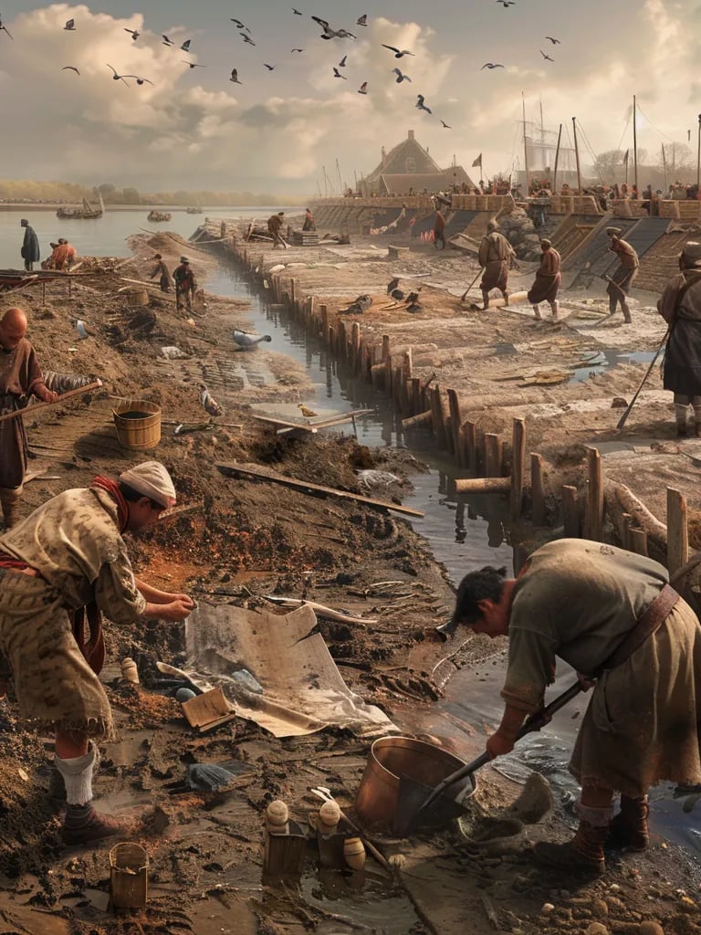 Amsterdam Canal Construction, 1275