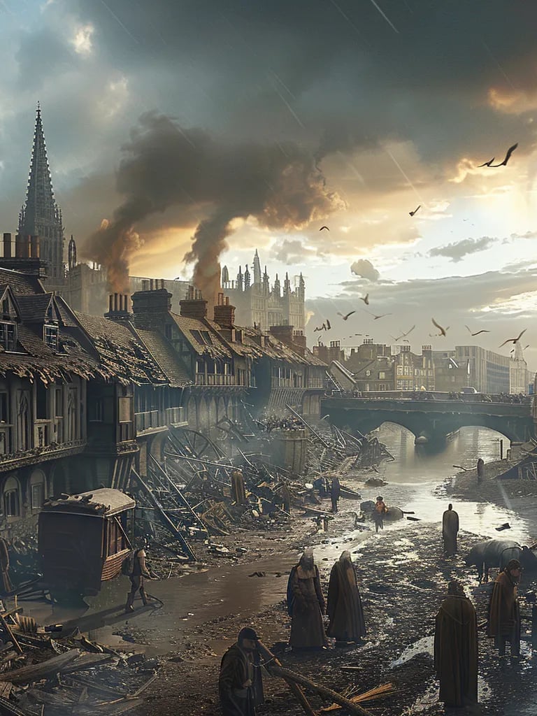 Aftermath of the Tornado, London, 1091